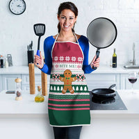 Christmas Cookies Bite Me Apron with Gingerbread Man Candy Canes and Snowflake Tree - Wonder Print Shop