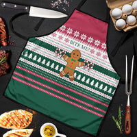 Christmas Cookies Bite Me Apron with Gingerbread Man Candy Canes and Snowflake Tree - Wonder Print Shop