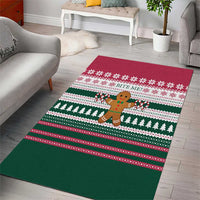 Christmas Cookies Bite Me Area Rug with Gingerbread Man Candy Canes and Snowflake Tree - Wonder Print Shop