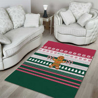 Christmas Cookies Bite Me Area Rug with Gingerbread Man Candy Canes and Snowflake Tree - Wonder Print Shop