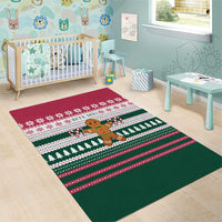 Christmas Cookies Bite Me Area Rug with Gingerbread Man Candy Canes and Snowflake Tree - Wonder Print Shop
