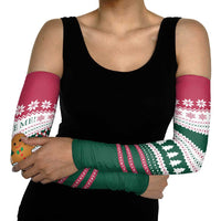 Christmas Cookies Bite Me Arm Sleeves with Gingerbread Man Candy Canes and Snowflake Tree - Wonder Print Shop