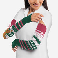 Christmas Cookies Bite Me Arm Sleeves with Gingerbread Man Candy Canes and Snowflake Tree - Wonder Print Shop