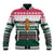 Christmas Cookies Bite Me Baseball Jacket with Gingerbread Man Candy Canes and Snowflake Tree - Wonder Print Shop