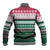 Christmas Cookies Bite Me Baseball Jacket with Gingerbread Man Candy Canes and Snowflake Tree - Wonder Print Shop