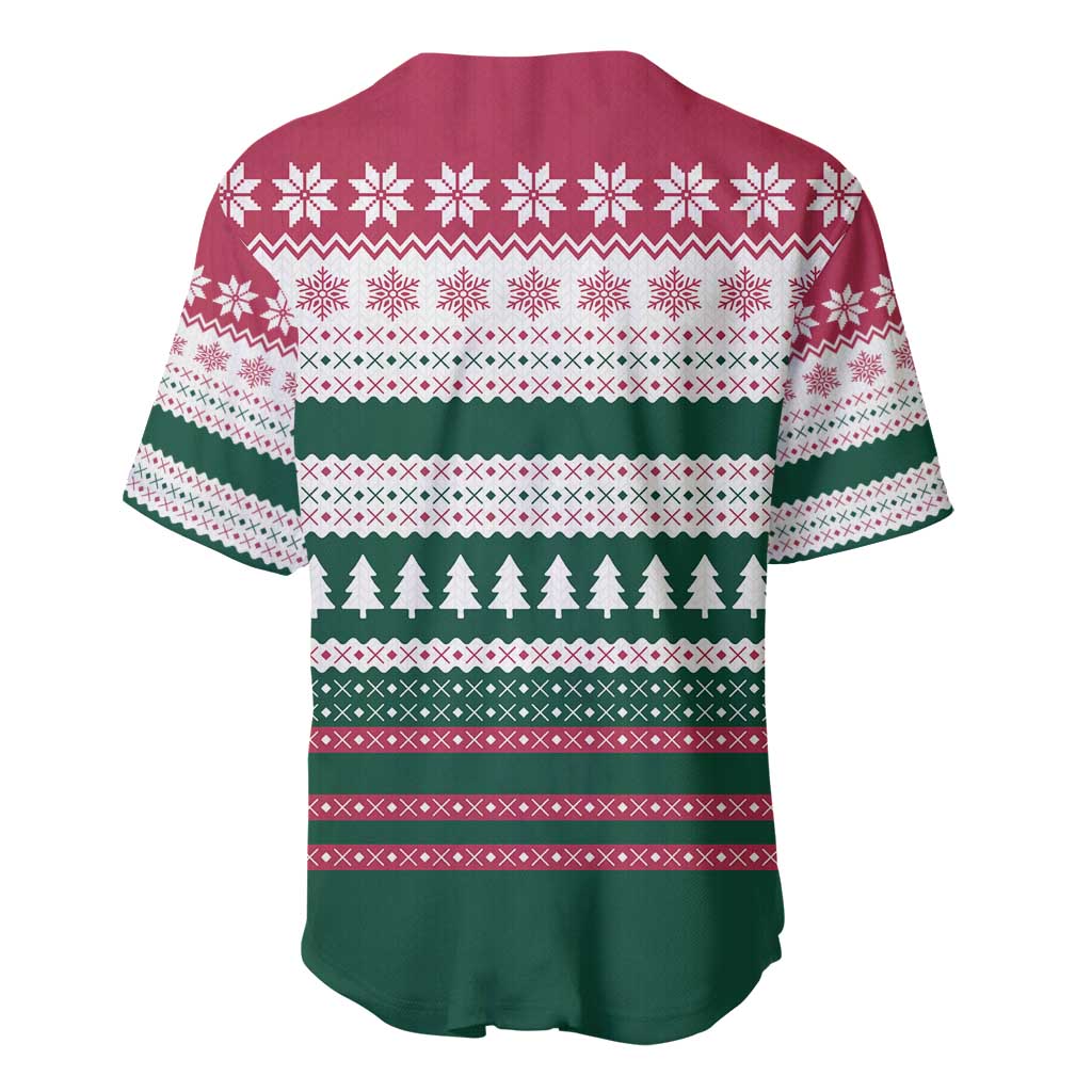 Christmas Cookies Bite Me Baseball Jersey with Gingerbread Man Candy Canes and Snowflake Tree - Wonder Print Shop