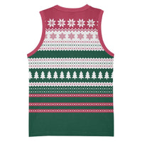 Christmas Cookies Bite Me Basketball Jersey with Gingerbread Man Candy Canes and Snowflake Tree - Wonder Print Shop