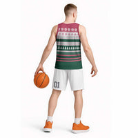 Christmas Cookies Bite Me Basketball Jersey with Gingerbread Man Candy Canes and Snowflake Tree - Wonder Print Shop