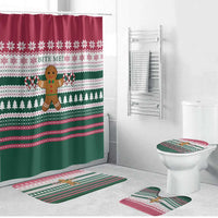 Christmas Cookies Bite Me Bathroom Set with Gingerbread Man Candy Canes and Snowflake Tree - Wonder Print Shop