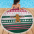 Christmas Cookies Bite Me Beach Blanket with Gingerbread Man Candy Canes and Snowflake Tree - Wonder Print Shop
