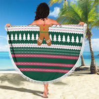 Christmas Cookies Bite Me Beach Blanket with Gingerbread Man Candy Canes and Snowflake Tree - Wonder Print Shop