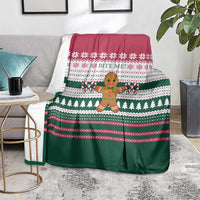 Christmas Cookies Bite Me Blanket with Gingerbread Man Candy Canes and Snowflake Tree - Wonder Print Shop