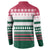 Christmas Cookies Bite Me Button Sweatshirt with Gingerbread Man Candy Canes and Snowflake Tree - Wonder Print Shop