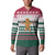 Christmas Cookies Bite Me Button Sweatshirt with Gingerbread Man Candy Canes and Snowflake Tree - Wonder Print Shop