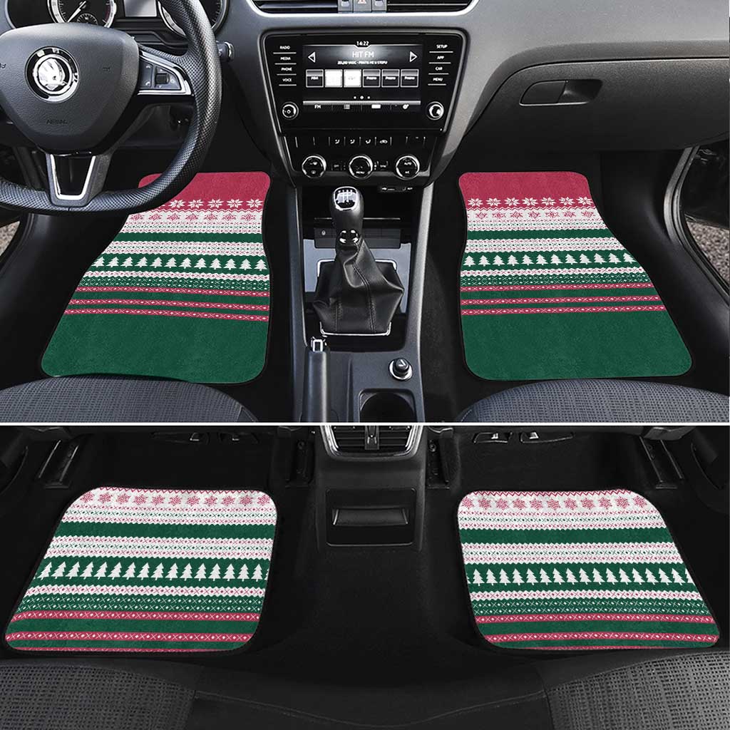 Christmas Cookies Bite Me Car Mats with Gingerbread Man Candy Canes and Snowflake Tree - Wonder Print Shop