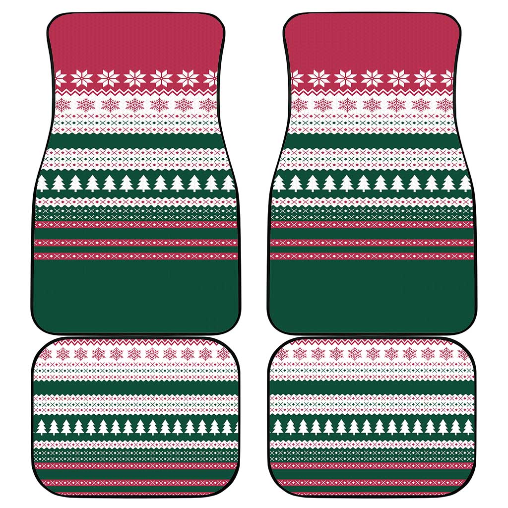 Christmas Cookies Bite Me Car Mats with Gingerbread Man Candy Canes and Snowflake Tree - Wonder Print Shop