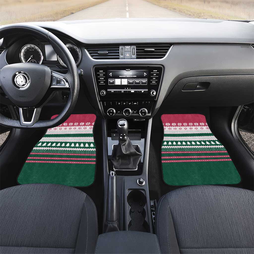 Christmas Cookies Bite Me Car Mats with Gingerbread Man Candy Canes and Snowflake Tree - Wonder Print Shop