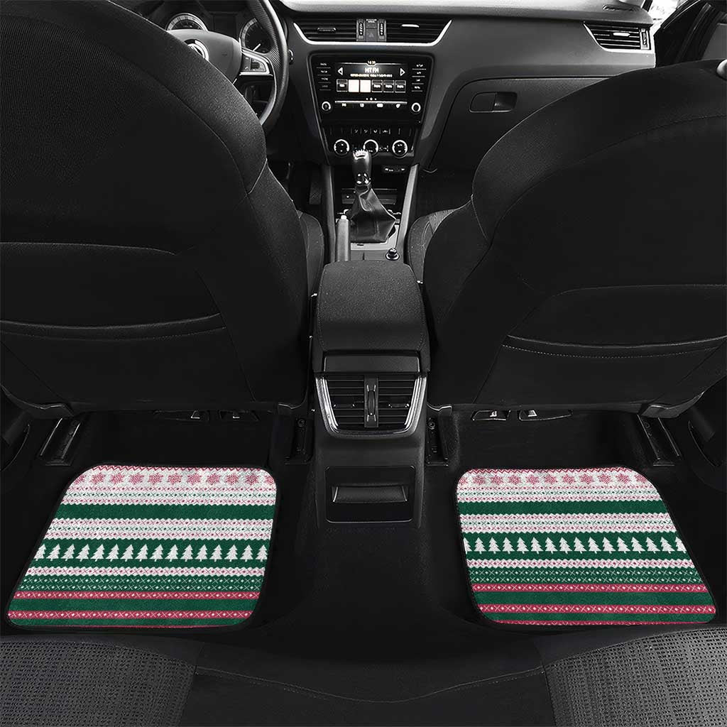 Christmas Cookies Bite Me Car Mats with Gingerbread Man Candy Canes and Snowflake Tree - Wonder Print Shop