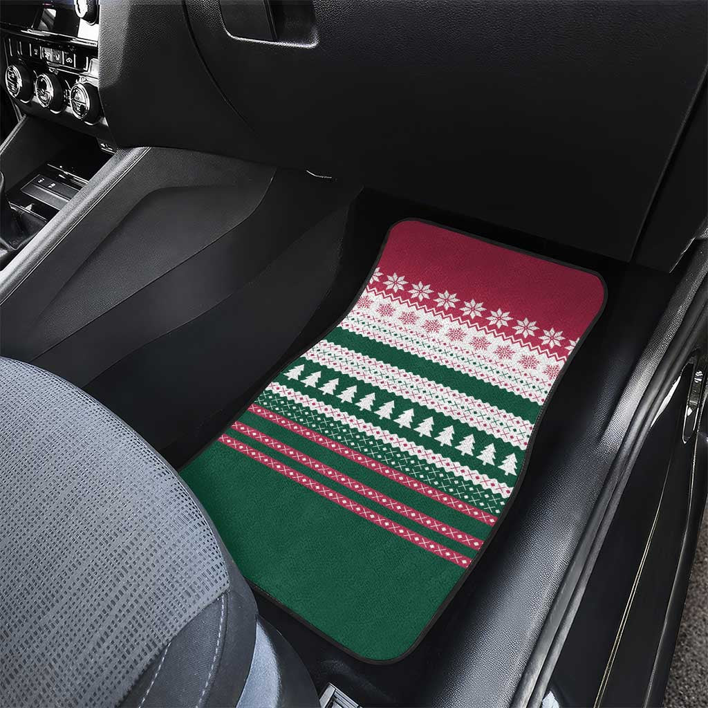 Christmas Cookies Bite Me Car Mats with Gingerbread Man Candy Canes and Snowflake Tree - Wonder Print Shop