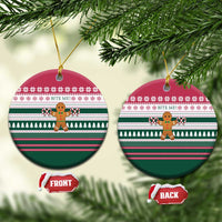 Christmas Cookies Bite Me Ceramic Ornament with Gingerbread Man Candy Canes and Snowflake Tree - Wonder Print Shop