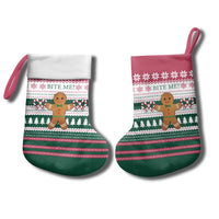 Christmas Cookies Bite Me Christmas Stocking with Gingerbread Man Candy Canes and Snowflake Tree - Wonder Print Shop