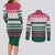 Christmas Cookies Bite Me Couples Matching Long Sleeve Bodycon Dress and Long Sleeve Button Shirt with Gingerbread Man Candy Canes and Snowflake Tree - Wonder Print Shop