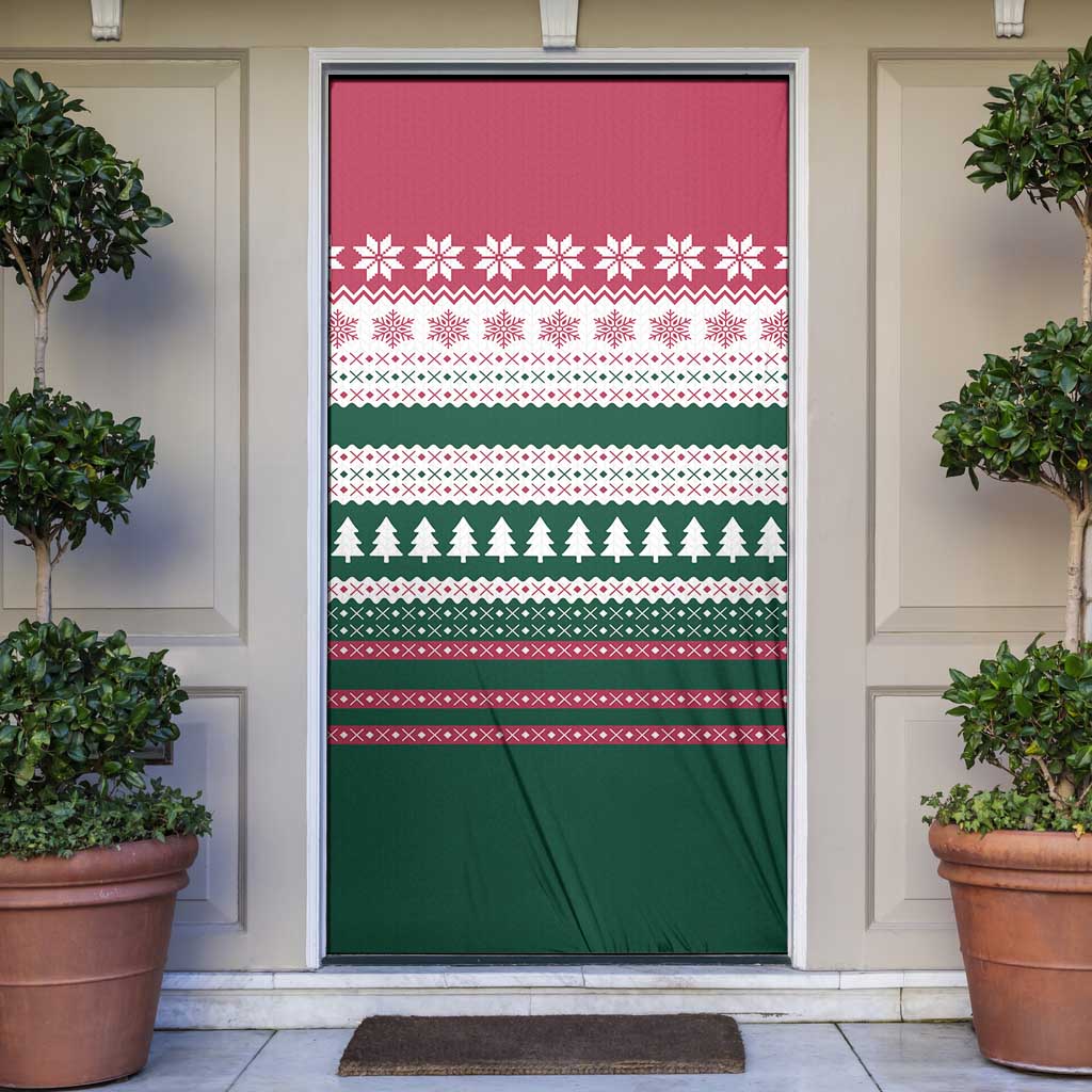 Christmas Cookies Bite Me Door Cover with Gingerbread Man Candy Canes and Snowflake Tree - Wonder Print Shop