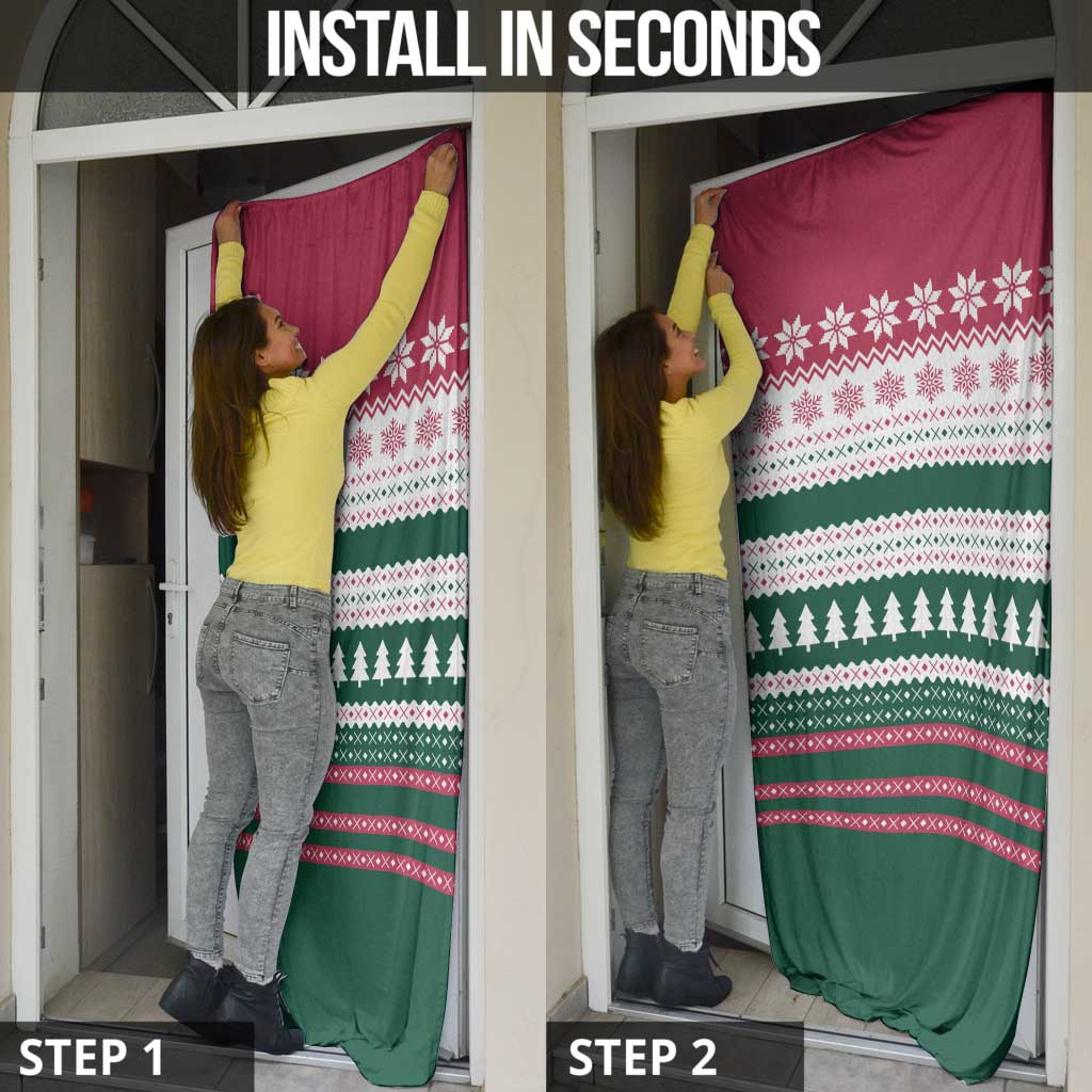 Christmas Cookies Bite Me Door Cover with Gingerbread Man Candy Canes and Snowflake Tree - Wonder Print Shop