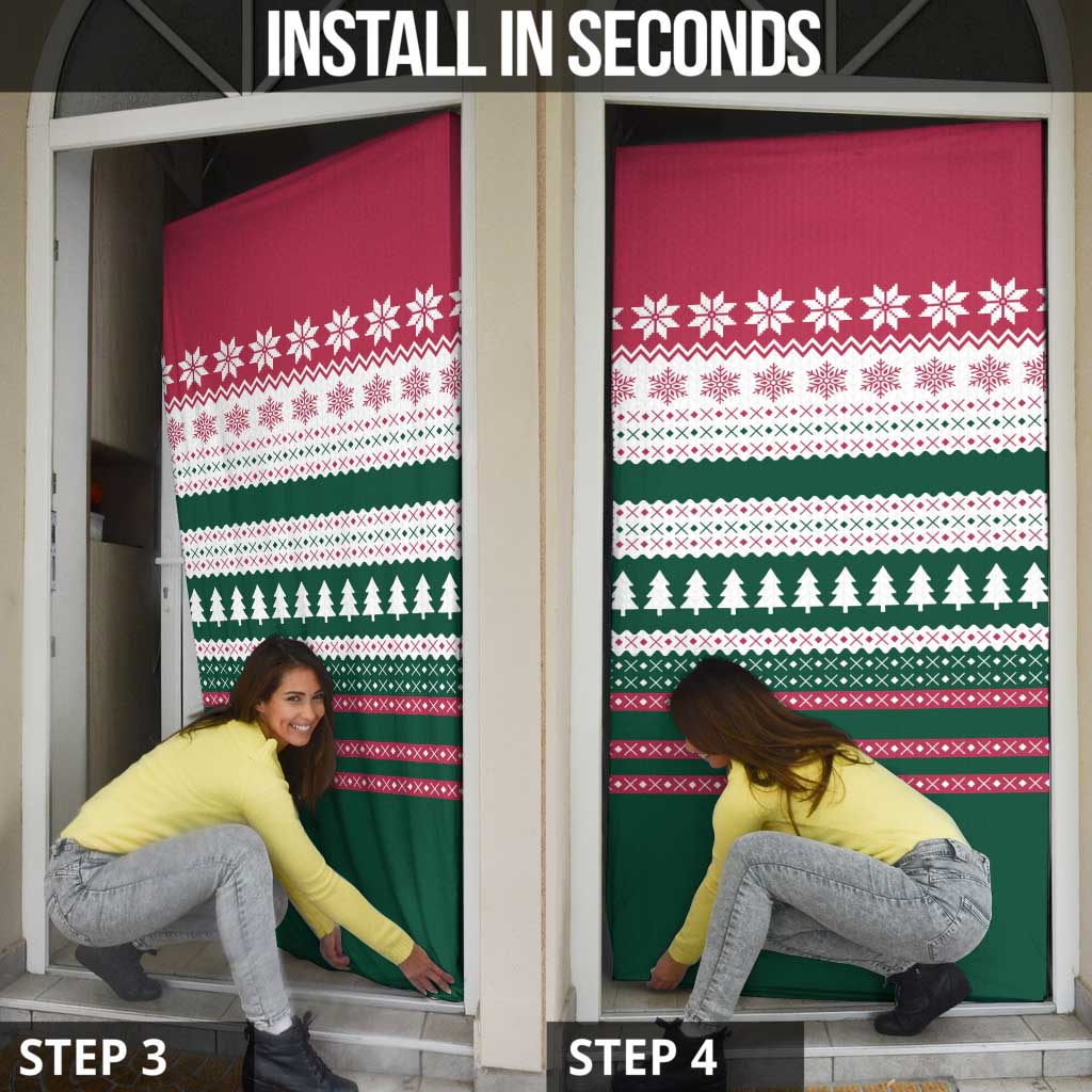 Christmas Cookies Bite Me Door Cover with Gingerbread Man Candy Canes and Snowflake Tree - Wonder Print Shop