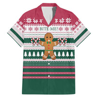 Christmas Cookies Bite Me Family Matching Mermaid Dress and Hawaiian Shirt with Gingerbread Man Candy Canes and Snowflake Tree - Wonder Print Shop