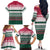 Christmas Cookies Bite Me Family Matching Off The Shoulder Long Sleeve Dress and Hawaiian Shirt with Gingerbread Man Candy Canes and Snowflake Tree - Wonder Print Shop