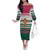 Christmas Cookies Bite Me Family Matching Off The Shoulder Long Sleeve Dress and Hawaiian Shirt with Gingerbread Man Candy Canes and Snowflake Tree - Wonder Print Shop