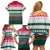 Christmas Cookies Bite Me Family Matching Off Shoulder Short Dress and Hawaiian Shirt with Gingerbread Man Candy Canes and Snowflake Tree - Wonder Print Shop