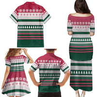 Christmas Cookies Bite Me Family Matching Puletasi and Hawaiian Shirt with Gingerbread Man Candy Canes and Snowflake Tree - Wonder Print Shop