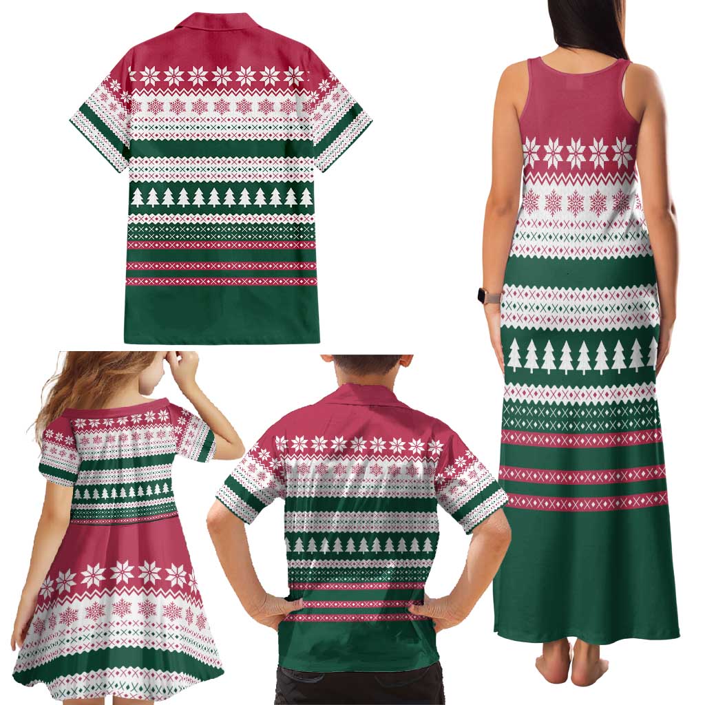 Christmas Cookies Bite Me Family Matching Tank Maxi Dress and Hawaiian Shirt with Gingerbread Man Candy Canes and Snowflake Tree - Wonder Print Shop