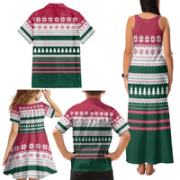 Christmas Cookies Bite Me Family Matching Tank Maxi Dress and Hawaiian Shirt with Gingerbread Man Candy Canes and Snowflake Tree - Wonder Print Shop