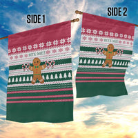 Christmas Cookies Bite Me Garden Flag with Gingerbread Man Candy Canes and Snowflake Tree - Wonder Print Shop