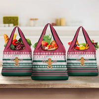 Christmas Cookies Bite Me Grocery Bag with Gingerbread Man Candy Canes and Snowflake Tree - Wonder Print Shop