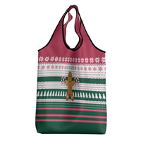 Christmas Cookies Bite Me Grocery Bag with Gingerbread Man Candy Canes and Snowflake Tree - Wonder Print Shop