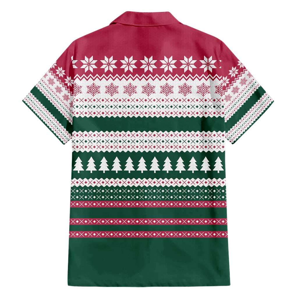 Christmas Cookies Bite Me Hawaiian Shirt with Gingerbread Man Candy Canes and Snowflake Tree - Wonder Print Shop