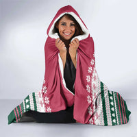Christmas Cookies Bite Me Hooded Blanket with Gingerbread Man Candy Canes and Snowflake Tree - Wonder Print Shop