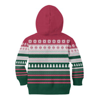 Christmas Cookies Bite Me Kid Hoodie with Gingerbread Man Candy Canes and Snowflake Tree - Wonder Print Shop