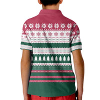 Christmas Cookies Bite Me Kid Polo Shirt with Gingerbread Man Candy Canes and Snowflake Tree - Wonder Print Shop