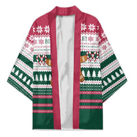 Christmas Cookies Bite Me Kimono with Gingerbread Man Candy Canes and Snowflake Tree - Wonder Print Shop