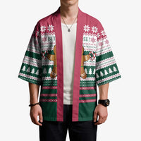 Christmas Cookies Bite Me Kimono with Gingerbread Man Candy Canes and Snowflake Tree - Wonder Print Shop