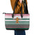 Christmas Cookies Bite Me Leather Tote Bag with Gingerbread Man Candy Canes and Snowflake Tree - Wonder Print Shop