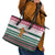 Christmas Cookies Bite Me Leather Tote Bag with Gingerbread Man Candy Canes and Snowflake Tree - Wonder Print Shop