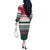 Christmas Cookies Bite Me Off The Shoulder Long Sleeve Dress with Gingerbread Man Candy Canes and Snowflake Tree - Wonder Print Shop