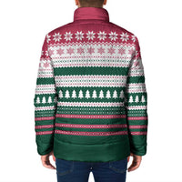 Christmas Cookies Bite Me Padded Jacket with Gingerbread Man Candy Canes and Snowflake Tree - Wonder Print Shop
