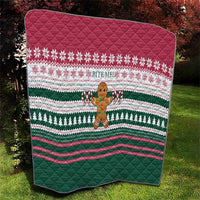 Christmas Cookies Bite Me Quilt with Gingerbread Man Candy Canes and Snowflake Tree - Wonder Print Shop